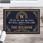 Printfamily L42 Monogram Collection As For My House Personalized Doormat