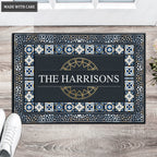 Luvingrace L44 Monogram Collection Family Name Personalized Doormat
