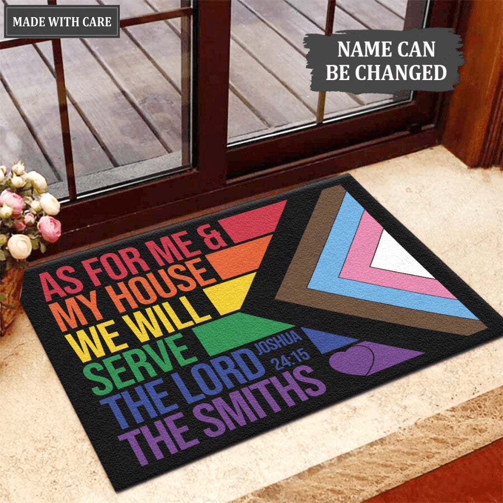 Welcome Everyone As For Me And My House Personalized Doormat