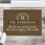 Printfamily L50 Royal Monogram Collection As For My House Personalized Doormat