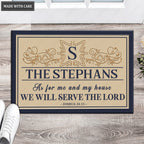 Printfamily L51 Royal Monogram Collection As For My House Personalized Doormat