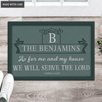 Luvingrace L55 Royal Monogram Collection As For My House Personalized Doormat