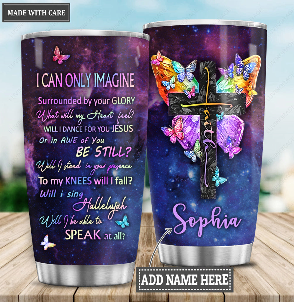 Personalized Color Butterfly Glory Tumbler