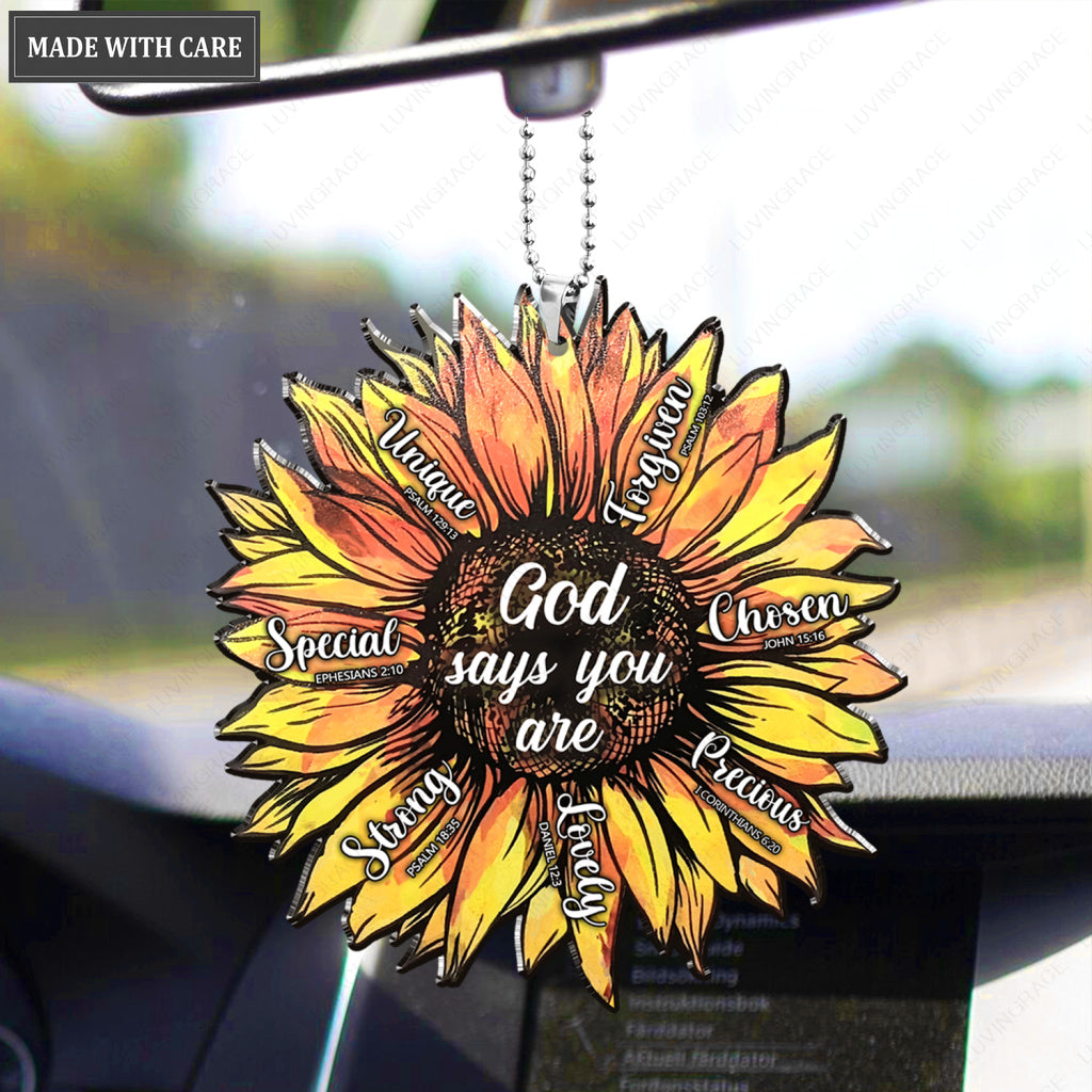 Hot Sunflower God Says You Are Ornament