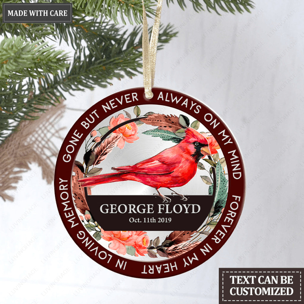 Personalized Always On My Mind Cardinal Ornament
