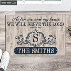 Printfamily L77 Luxury Monogram Collection As For My House Personalized Doormat