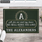 Printfamily L78 Floral Monogram Collection As For My House Personalized Doormat