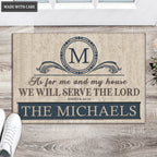 Printfamily L80 Floral Monogram Collection As For My House Personalized Doormat