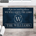 Printfamily L86 Vintage Monogram Collection As For My House Personalized Doormat