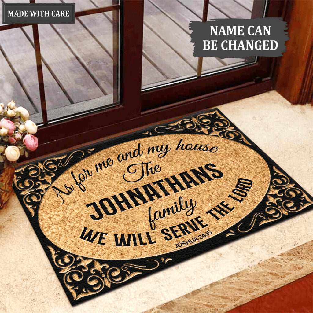 Personalized Gift Serve The Lord Doormat