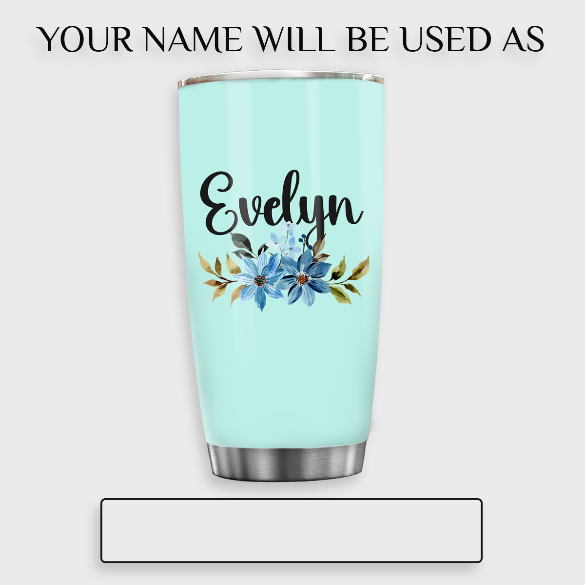 Blue Floral 60th Birthday Not A Day Over Fabulous Custom Tumbler Gifts - Personalized Stainless Steel Tumbler