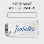 Blue Golden Glitter Floral 70th Birthday Looks 28 Feels 29 Act 13 Custom Gifts Tumbler - Personalized Stainless Steel Tumbler