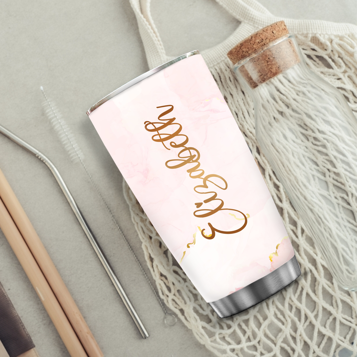 Rose Gold 60th Birthday Sixty And Fabulous Custom Tumbler Gifts - Personalized Stainless Steel Tumbler
