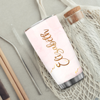Rose Gold 70th Birthday Seventy And Fabulous Custom Tumbler Gifts - Personalized Stainless Steel Tumbler