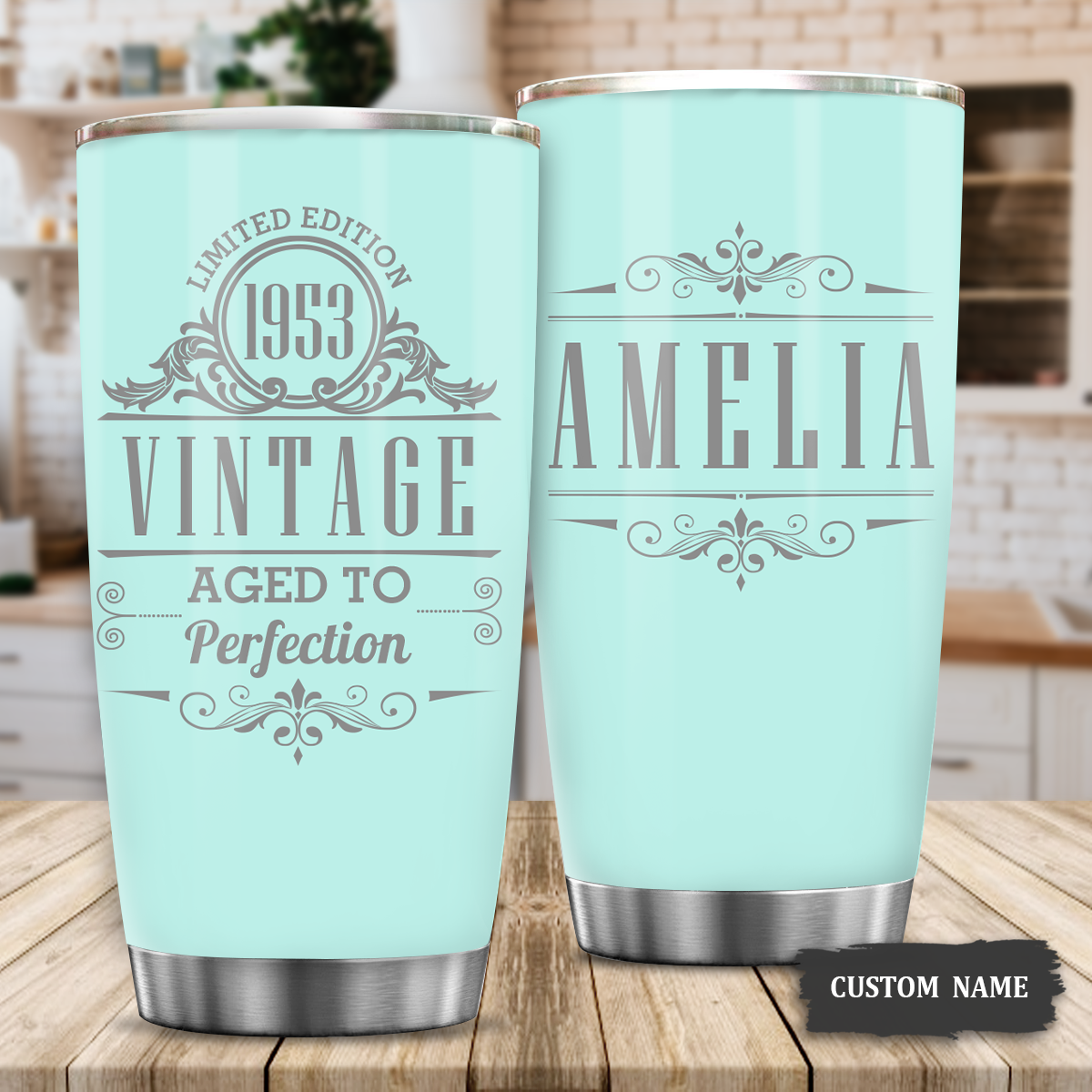 Vintage 70th Birthday 1953 Aged To Prefection Limited Editon Custom Tumbler Gifts - Personalized Stainless Steel Tumbler