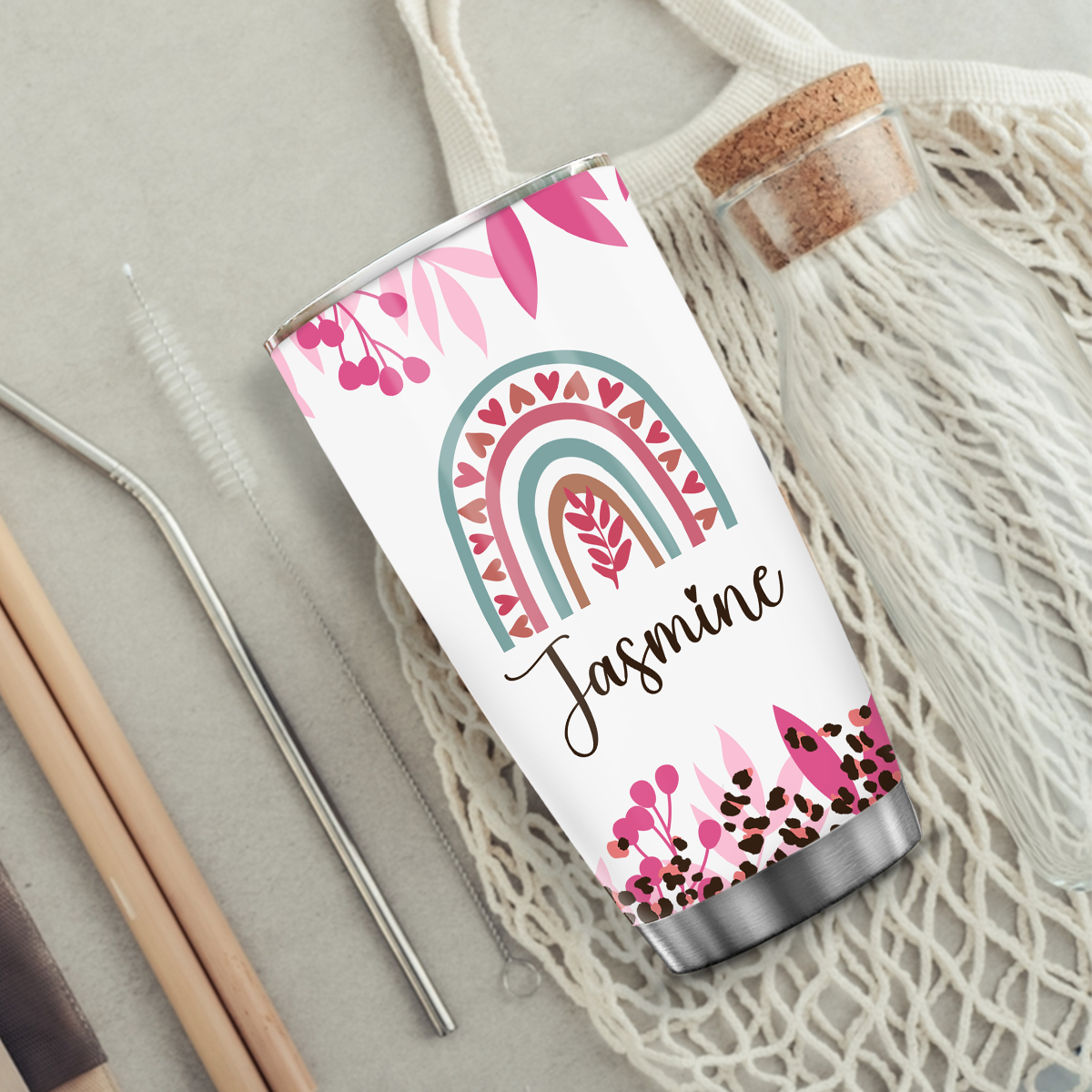 Vintage Rainbow 70th Birthday 21 With 49 Year Experience Custom Tumbler Gifts - Personalized Stainless Steel Tumbler
