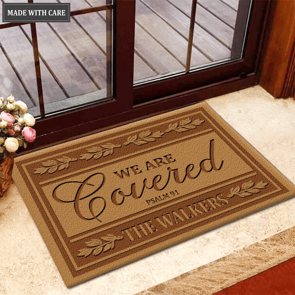 Personalized We Are Covered Doormat