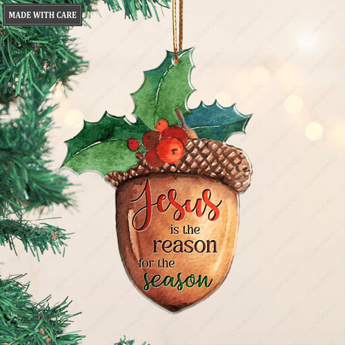 Acorn Surrounded By Glory Ornament