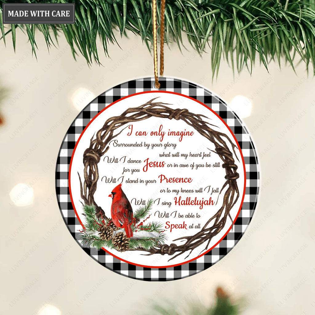 Christmas Wreath Cardinal By Glory Ornament