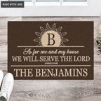 Luvingrace L152 Vintage Monogram Collection As For My House Personalized Doormat