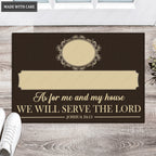 Luvingrace L156 Vintage Monogram Collection As For My House Personalized Doormat