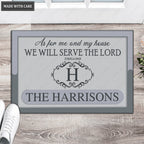 Luvingrace L158 Vintage Monogram Collection As For My House Personalized Doormat