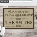 Luvingrace L160 Vintage Monogram Collection As For My House Personalized Doormat
