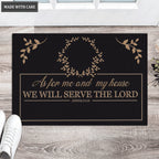 Luvingrace L165 Vintage Monogram Collection As For My House Personalized Doormat