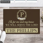 Luvingrace L167 Floral Monogram Collection As For My House Personalized Doormat