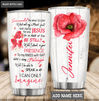 Personalized Pink Flower Glory Customized Tumbler