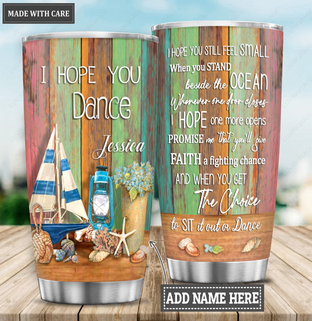 Personalized Sea Things Hope Dance Tumbler