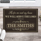 Luvingrace L170 Vintage Monogram Collection As For My House Personalized Doormat
