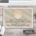 Elegant Beach & Seashell Monogram Personalized Doormat