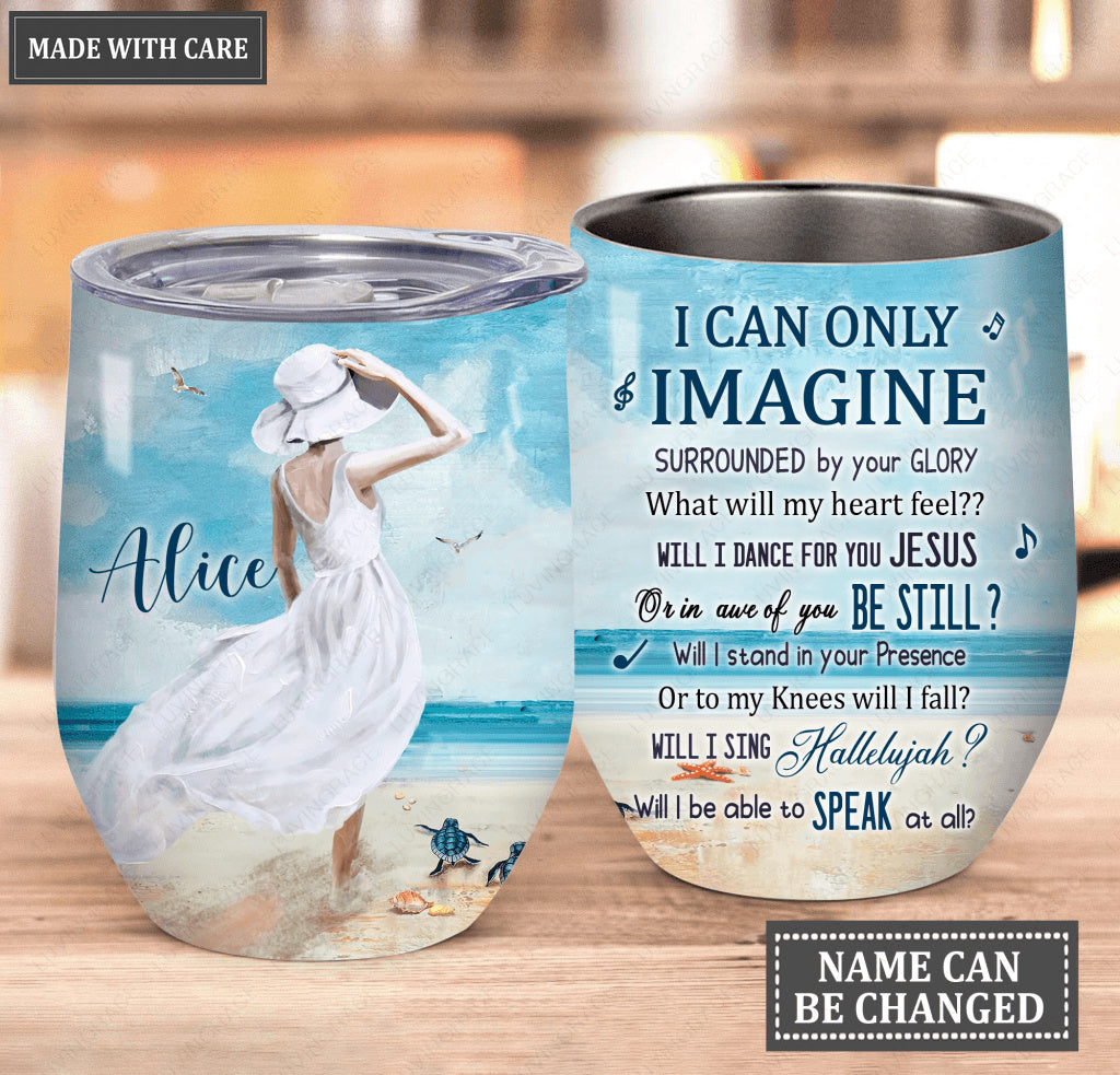Personalized Girl By Glory Wine Tumbler