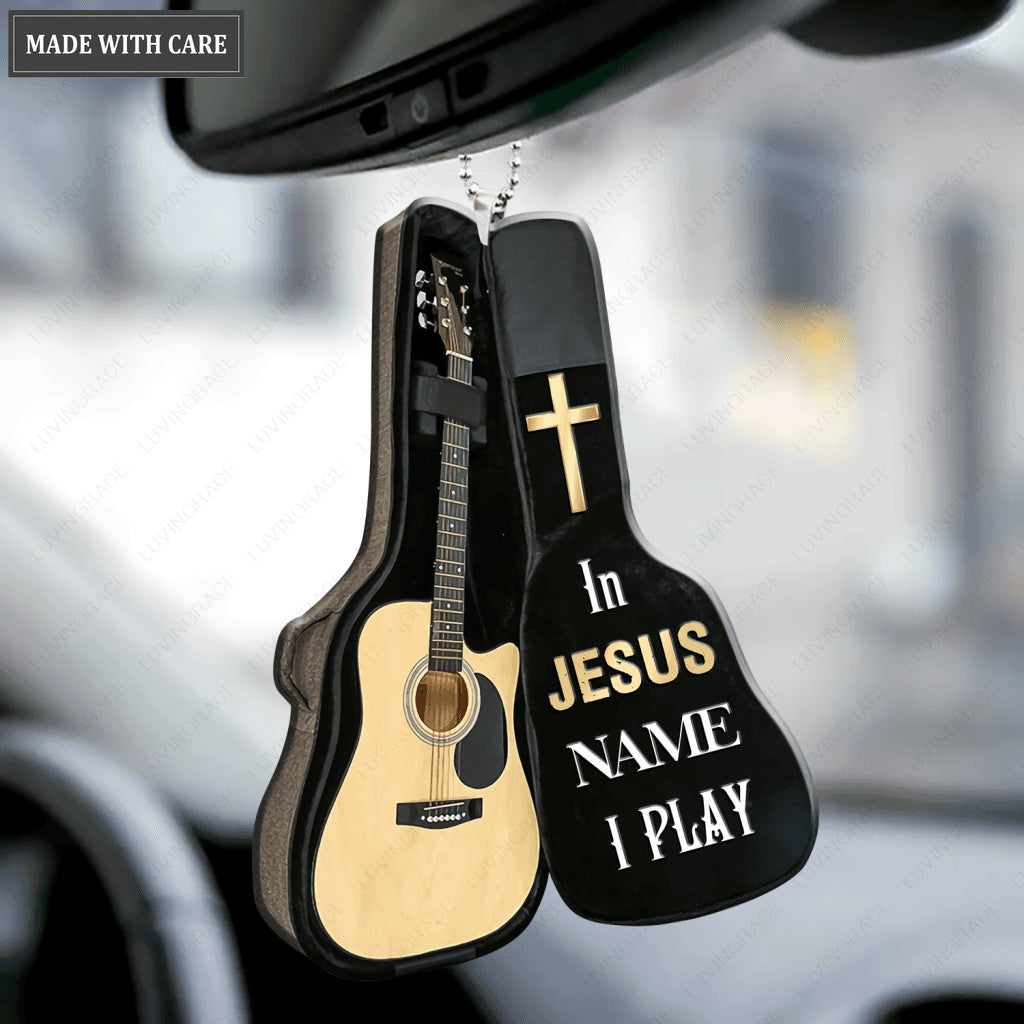 Guitar Bag In Jesus Name I Play Ornament