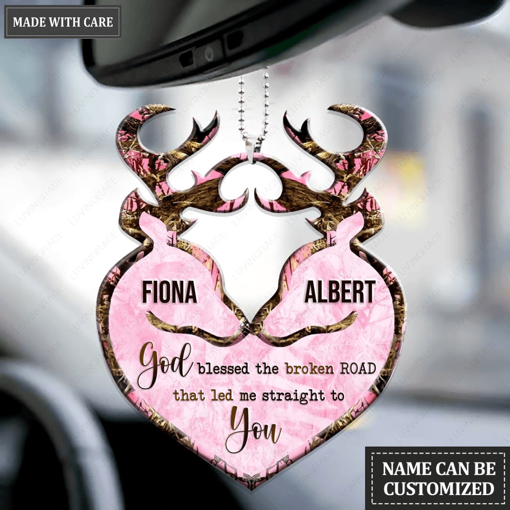 Love Of Buck And Doe God Blessed Personalized Ornament