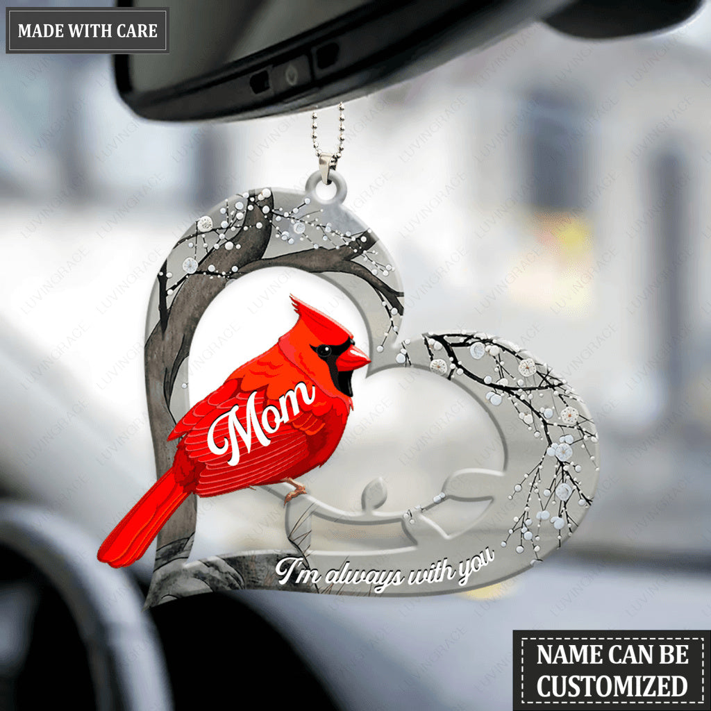 Cardinal Bird Always With You Personalized Ornament