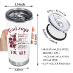 Roses Flower Faith Identity In Christ You Are Religious Inspirational Custom Tumbler Gifts - Personalized Stainless Steel Tumbler