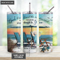 Personalized Blessed The Broken Road Skinny Tumbler