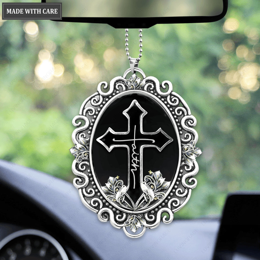 Faith Metal Cross Ornament