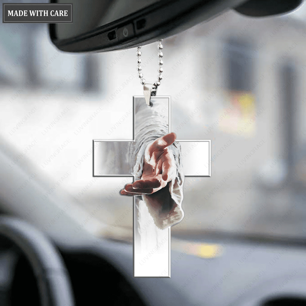 Jesus Hand Cross Ornament