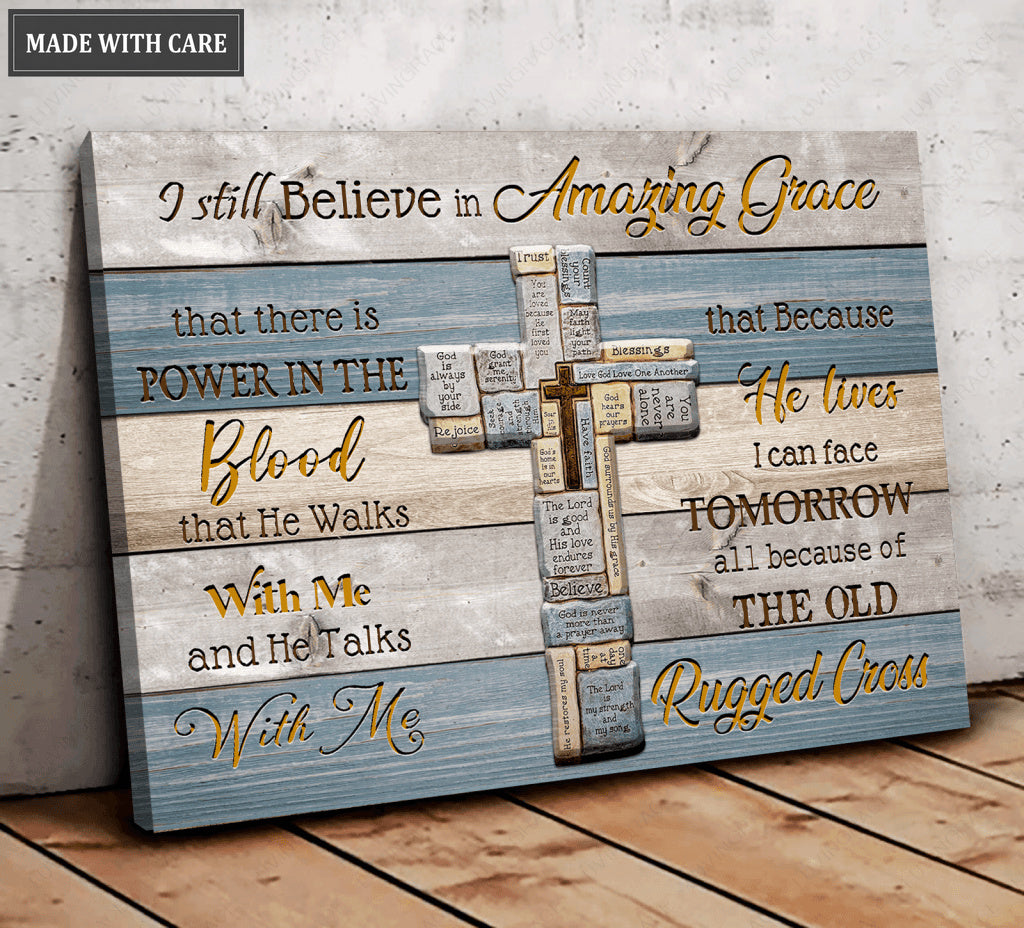 Christian Cross Amazing Grace Wall Art