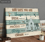 God Says You Are Church And Hummingbirds Wall Art