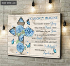 Hydrangea Cross Surrounded By Glory Wall Art