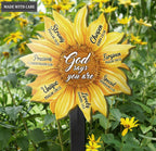 Sunflower God Says You Are Strong Plaque Stake