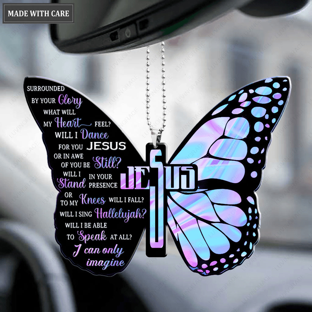 Jesus Cross Hologram Butterfly By Glory Ornament