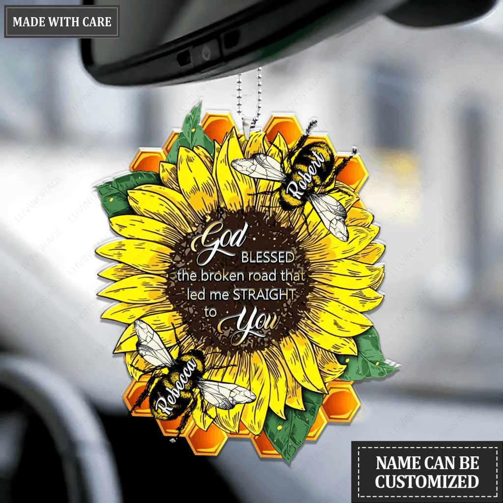 Bee Couple God Blessed Personalized Ornament