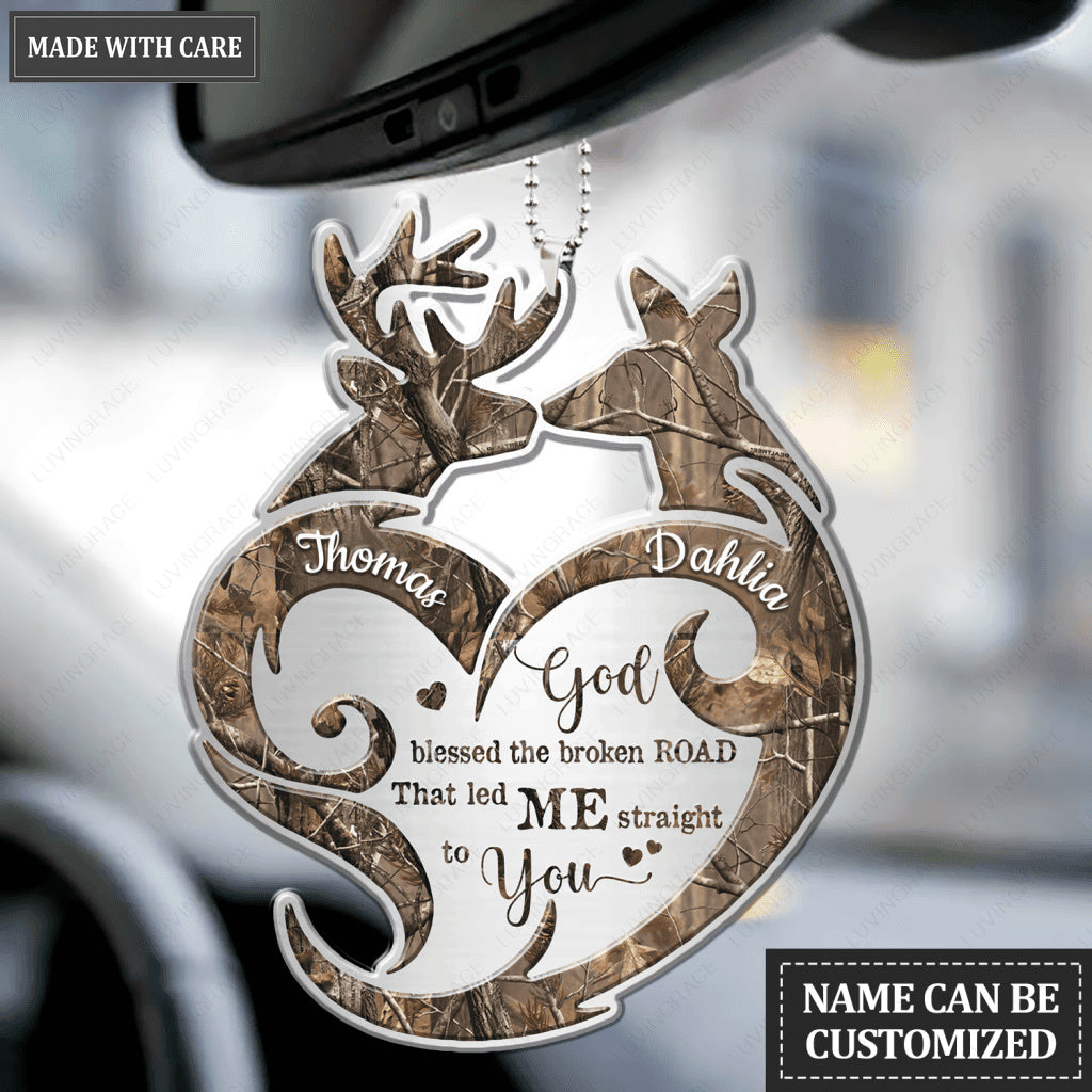 Browning Buck Doe God Blessed Personalized Ornament