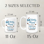 Blue Flower Butterfly 60th Birthday Blessing Today's Wishes Bring You Beautiful Custom Gifts Mug - Personalized Mug