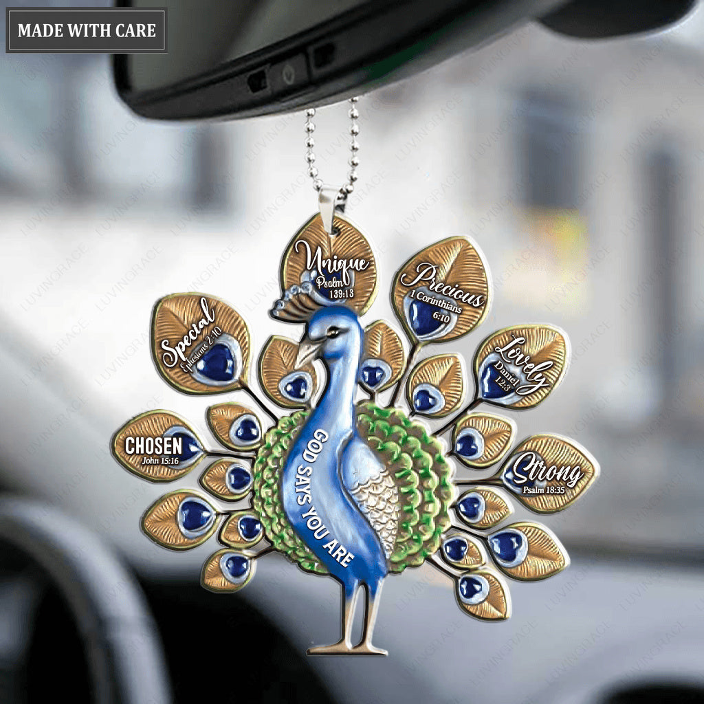Peacook God Says You Are Ornament